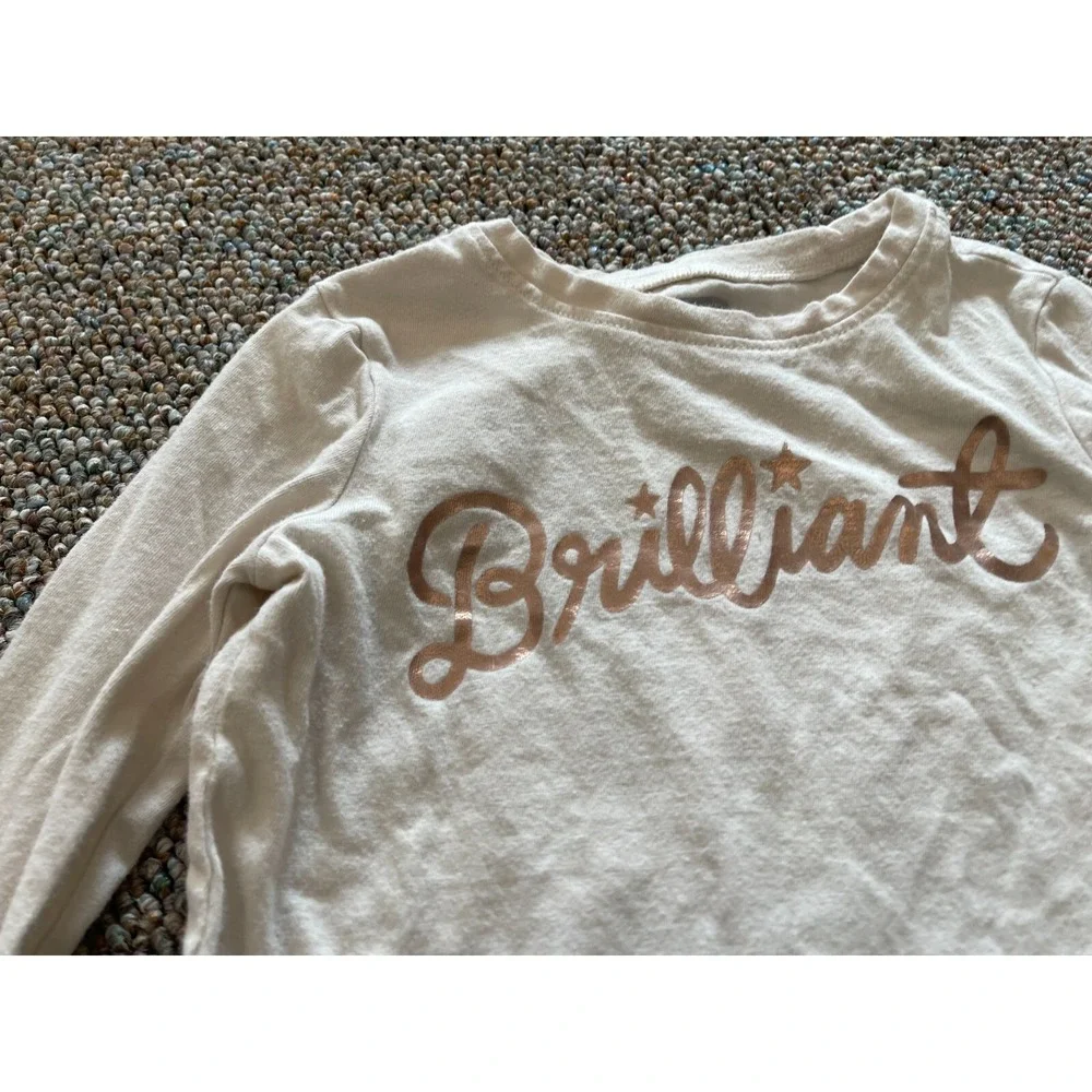 Old Navy Girls Brilliant Long-Sleeved White Top 2T